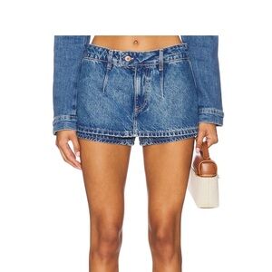 NWT Free People x We The Free Galivanting Skort in Blue Rebik